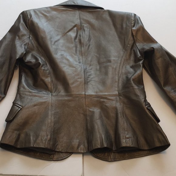 WORTHINGTON BRONZE LEATHER BLAZER-NEW WITH TAGS - Picture 4 of 7